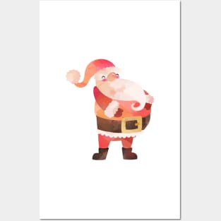 cute santa claus Posters and Art